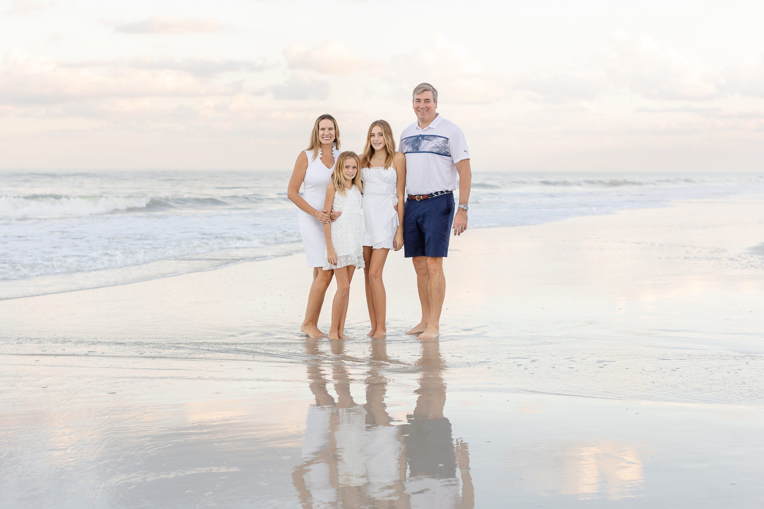 Family session at the beach in Jacksonville, FL
