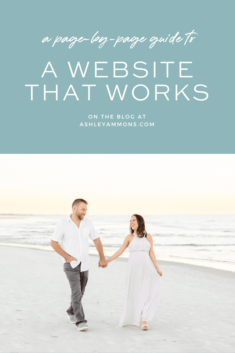 a page-by-page guide to a photography website that works